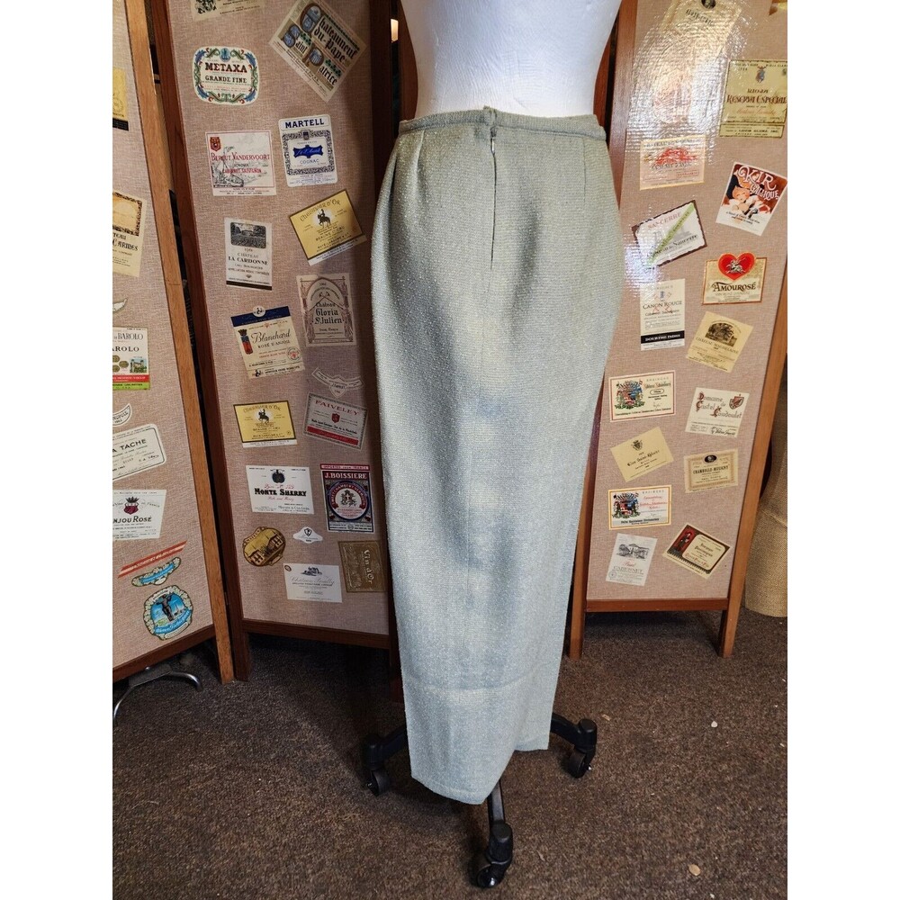 ZONDA NELLIS Green Woven Fiber Art-to-Wear Fully Lined PANTS Vintage  Sz L